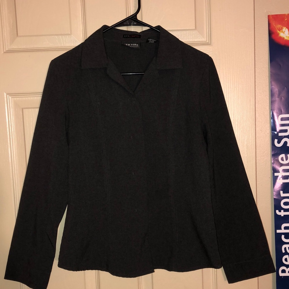 Gray casual blazer